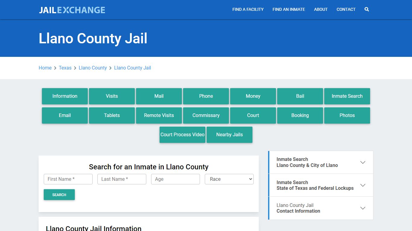 Llano County Jail Roster Lookup, TX, Inmate Search - Jail Exchange